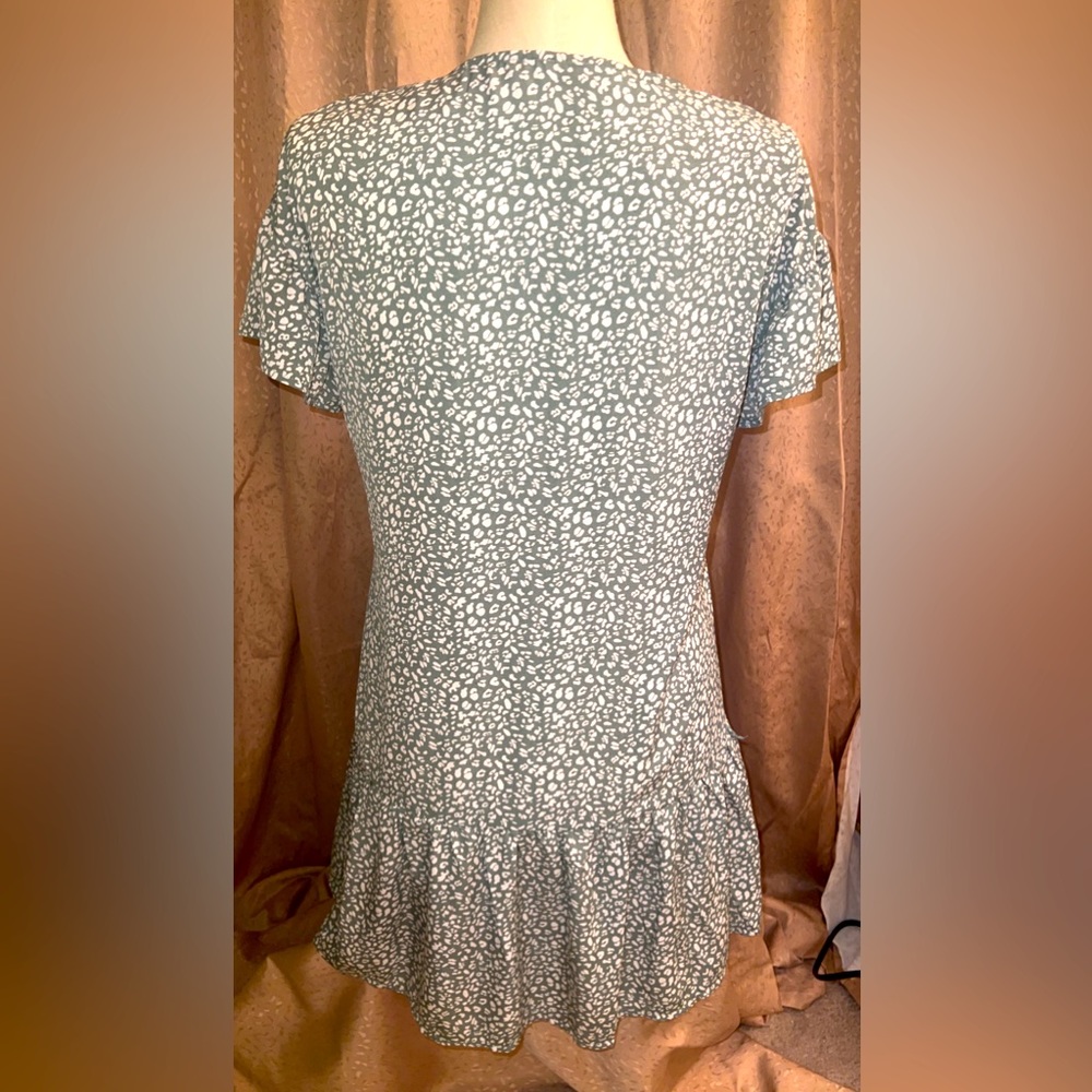 Medium, “Solution” brand dress, light army green leopard